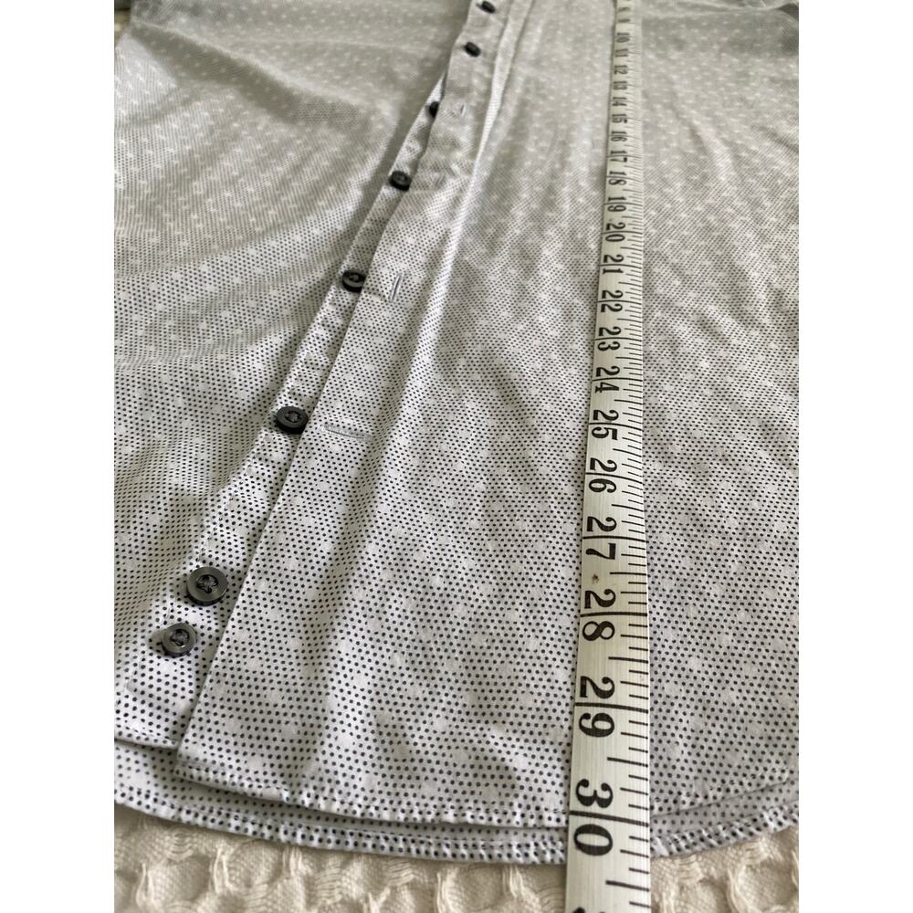 J Ferrar Button Up Gray Long Sleeve Stretch Slim Shirt Sz M - Picture 5 of 8